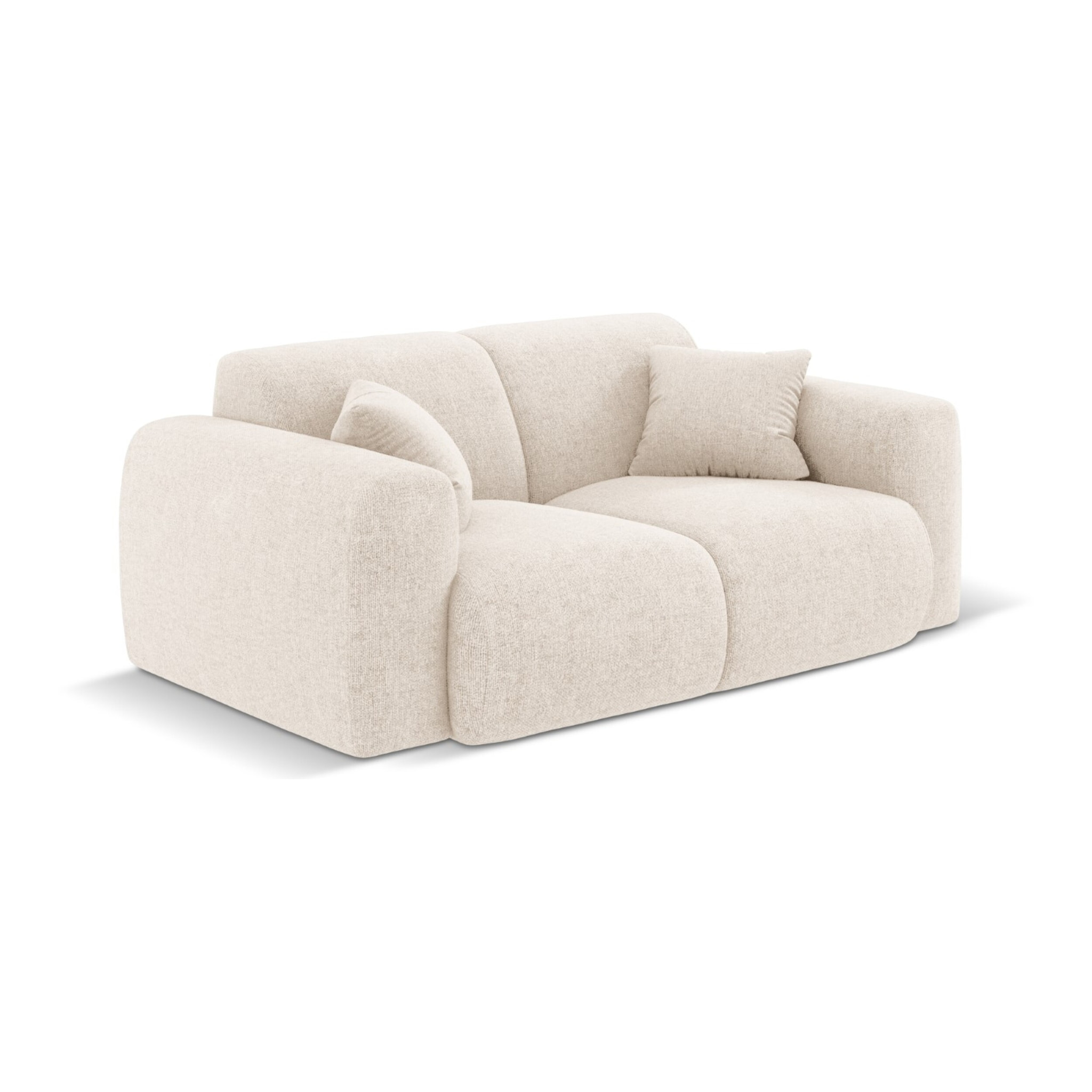 Canapé "Nolio" 2 places en chenille beige clair