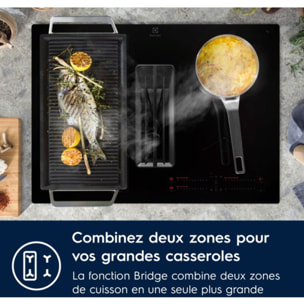 Plaque induction aspirante ELECTROLUX KCC73443CZ SaphirMatt