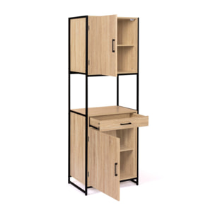 Vaisselier industriel Memphis - Bois / Noir