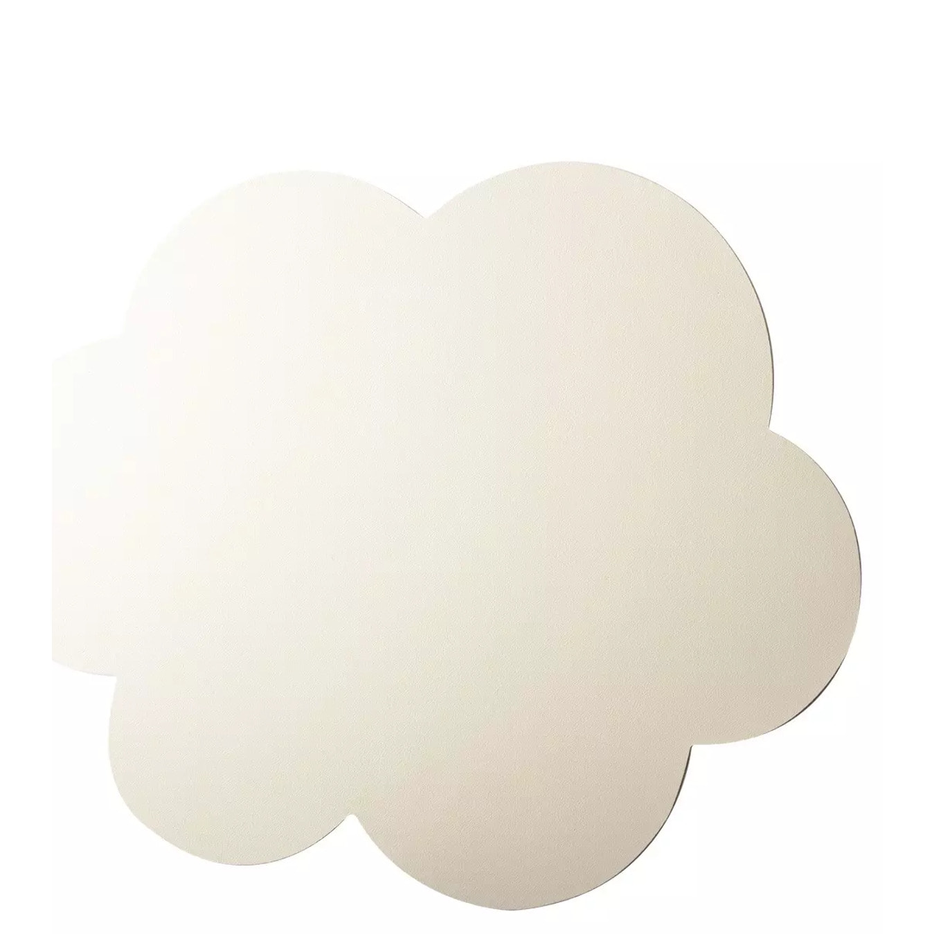 Lot de 6 Dessous d'assiette simili cuir nuage blanc