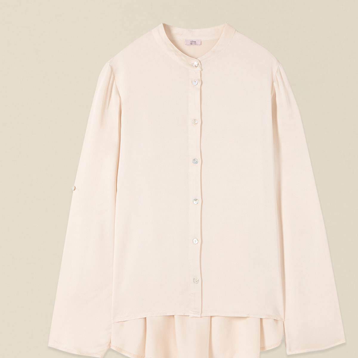 Oltre - Blusa in raso di viscosa - Bianco