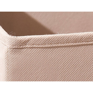 Portaoggetti pieghevole in polipropilene, color beige, cm 32x32x31