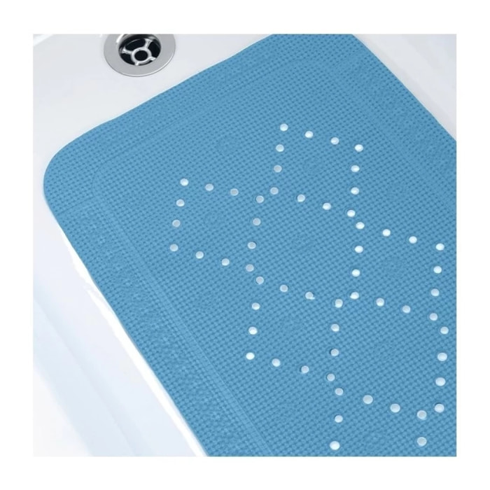 Tapis Fond de baignoire PVC ALASKA Bleu Bermuda Spirella