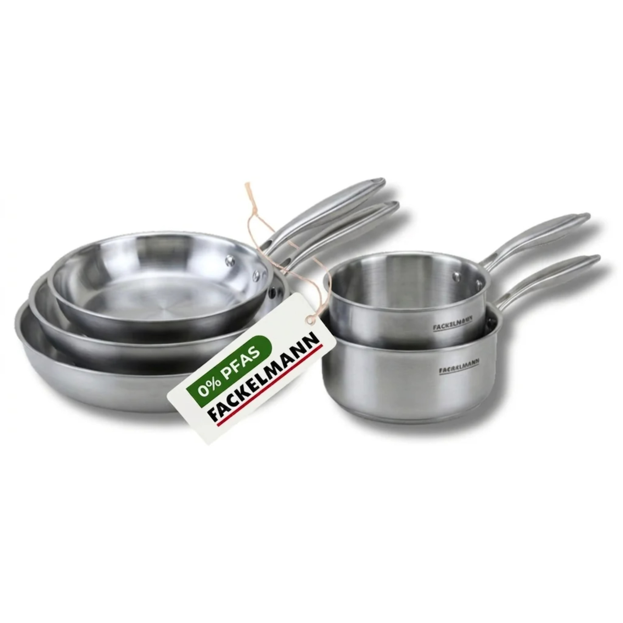 3 poêles à Frire, Casseroles inox 18/10 Triply Fackelmann Vita3