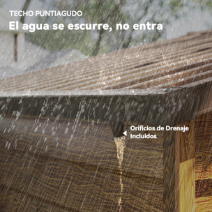 Caseta de Jardín Exterior 3 m² 235,7x152x208,7 cm Cobertizo de Jardín Exterior Metálica con 2 Puertas Corredizas y 4 Ventanas para Almacenamiento de Herramientas Efecto Madera Natural y Café