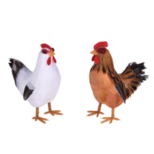 Gallina. Altezza 13 Cm - Pezzi 6 - 13X13X6cm - Colore: Incolore - Bianchi Dino - Soggetti Pasquali, Conigli, Galline, Pecore Ecc