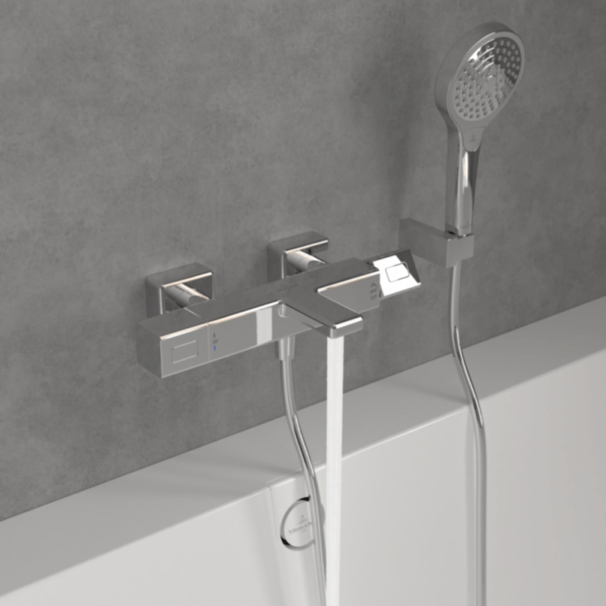 Mitigeur bain douche thermostatique Universal carré Chrome