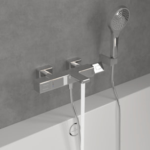 Mitigeur bain douche thermostatique Universal carré Chrome