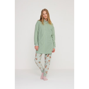 Vestaglia donna roar in pile con zip Noidinotte