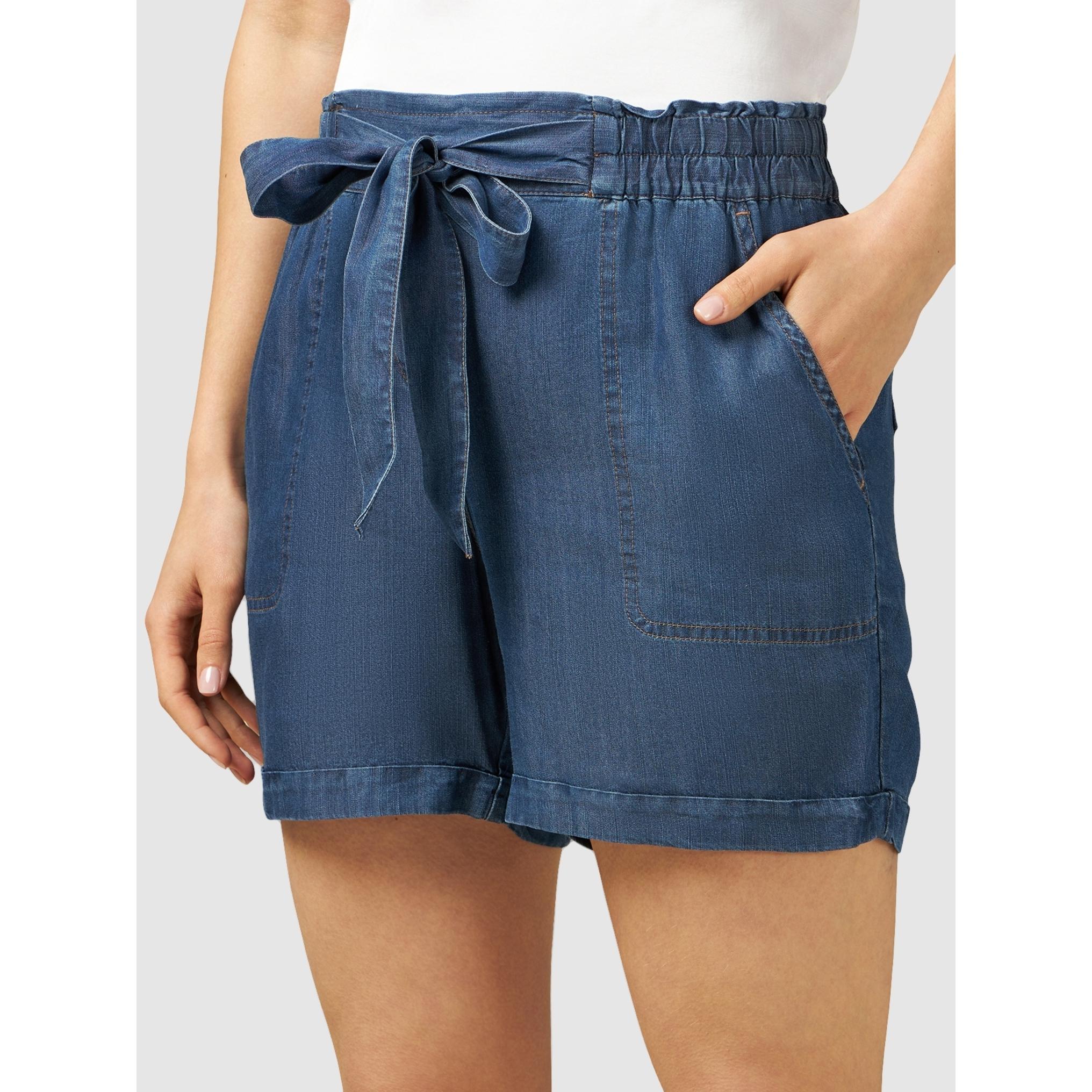 Oltre - Shorts de tencel - Azul