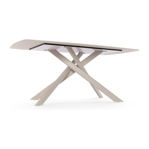 Tavolo SAINT FLORENT in ceramica finitura travertino 180x90x76 cm