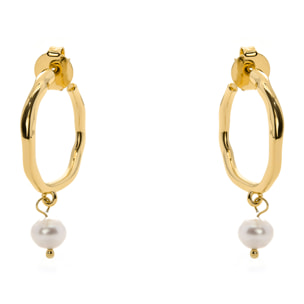 Pendientes Salib acabado oro amarillo 18k