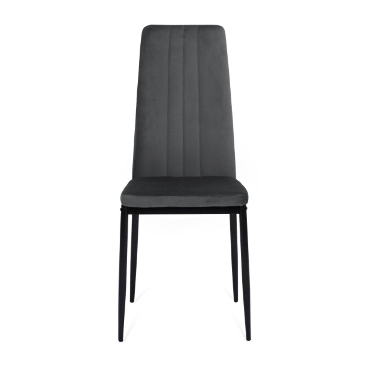 Chaises Jade en velours et pieds noirs