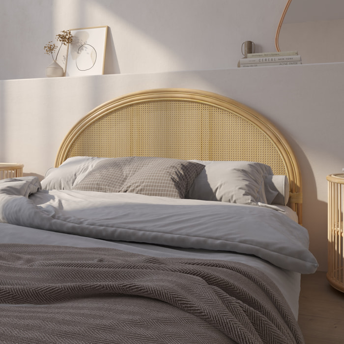 Tête de lit 160 cm en rotin et cannage - Madya