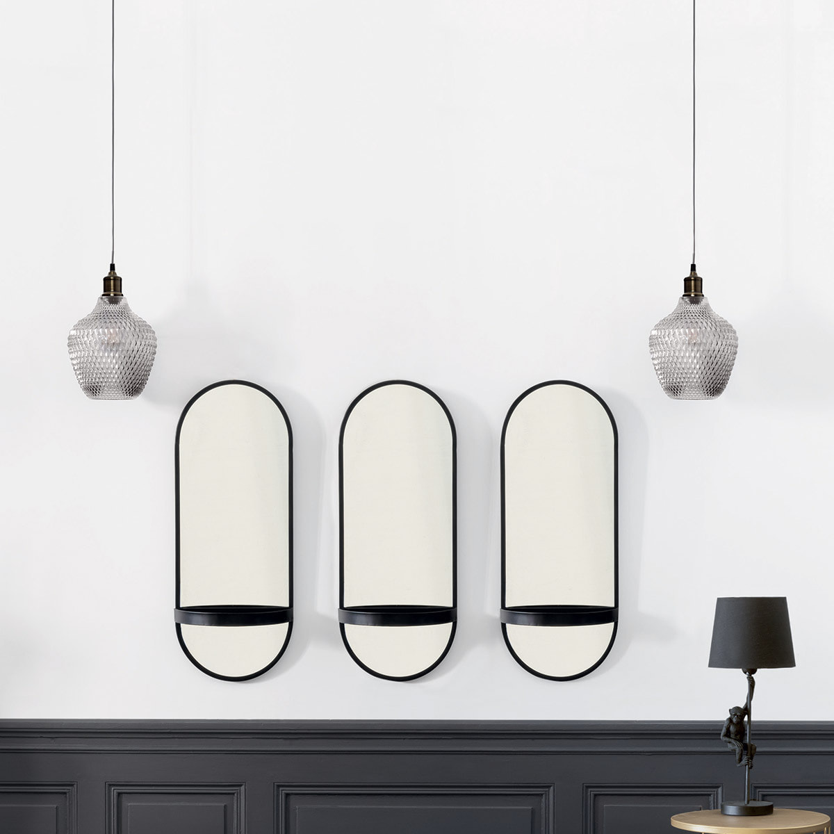 Suspension "Omaha" - verre fumé D22 cm