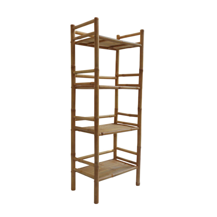 Etagère en bambou 4 niveaux L54cm x P32 x H144cm