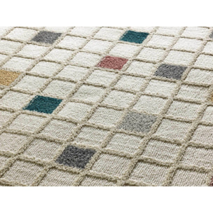 KARISMA Alfombra de cuadros con relieve multicolor, varias medidas disponibles.