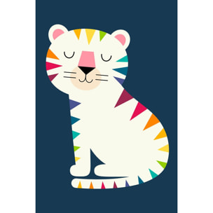 Tableau tigre en arc en ciel Toile imprimée