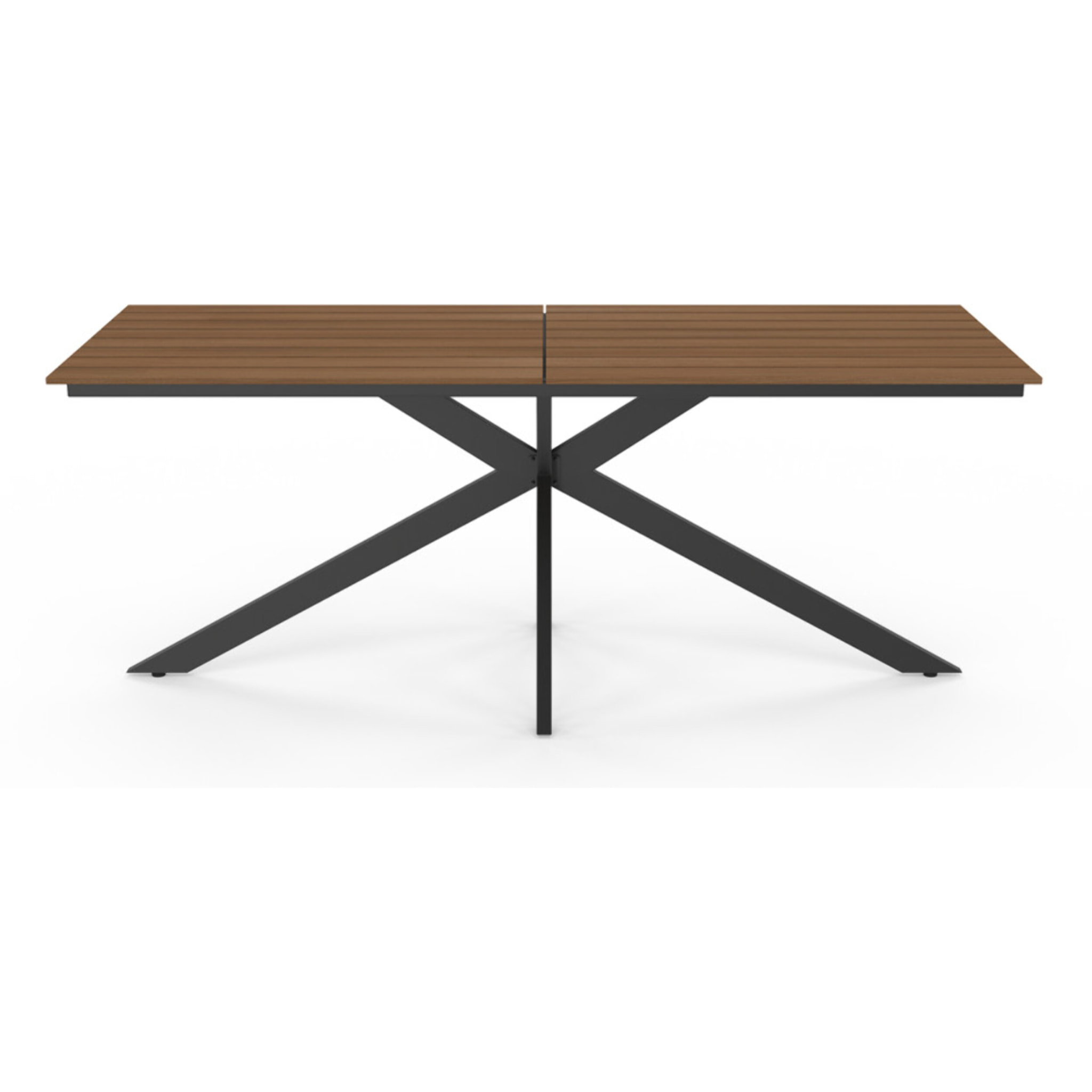 Table de jardin Milazzo en polywood et pieds croisés 190cm