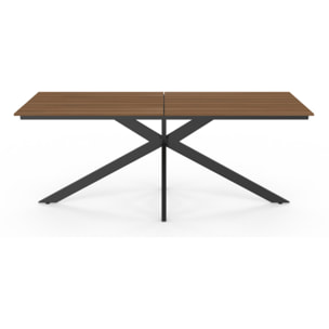 Table de jardin Milazzo en polywood et pieds croisés 190cm