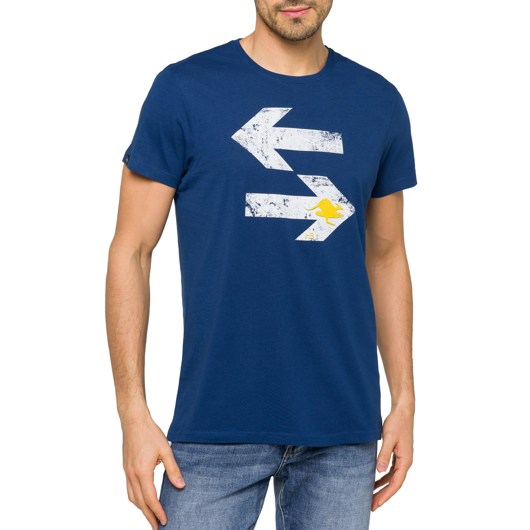 Camiseta de algodón 150 gr Hot Buttered Direction azul