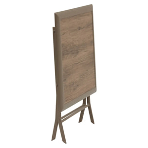 Table de jardin 2 places Azua pliable café 71x71cm