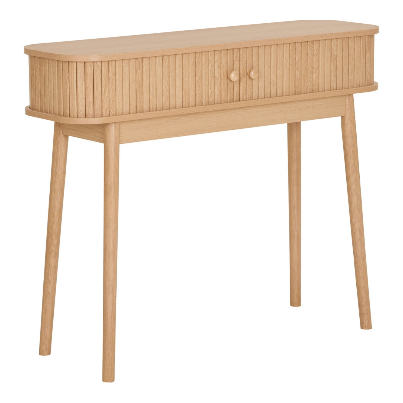 Nikko - Consolle 2 ante in MDF e pino naturale 100x30x80 cm