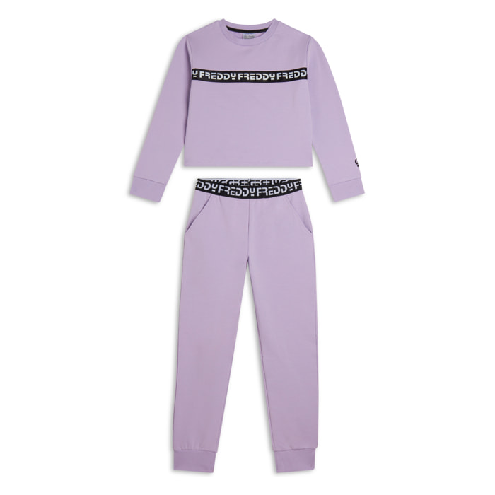 Tuta Bambina girocollo con bande jacquard FREDDY