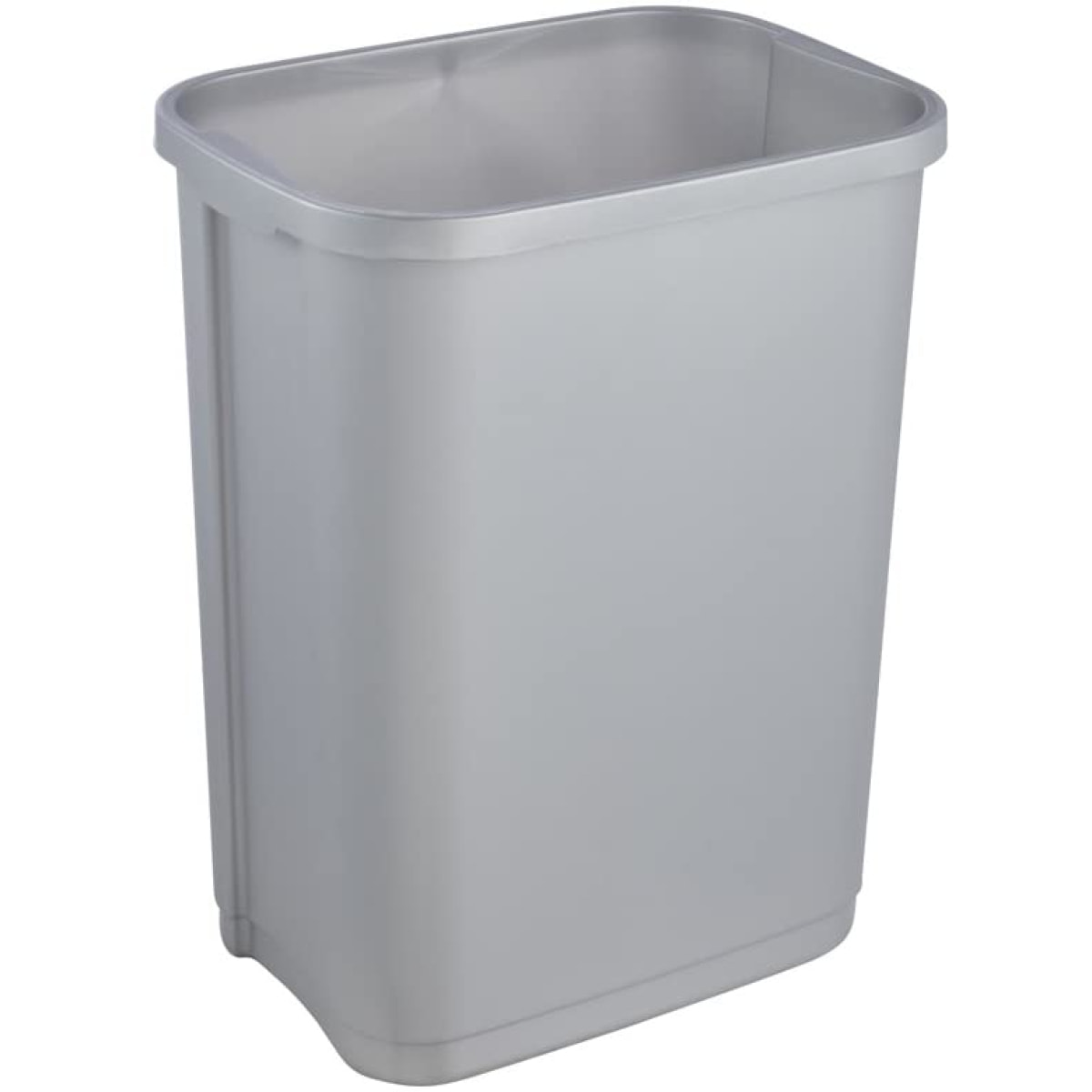 Cubo de Basura con Tapa Deslizante, Rasmus, Plateado