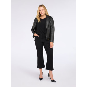 Fiorella Rubino - Camiseta de jersey con tul y lentejuelas - Negro