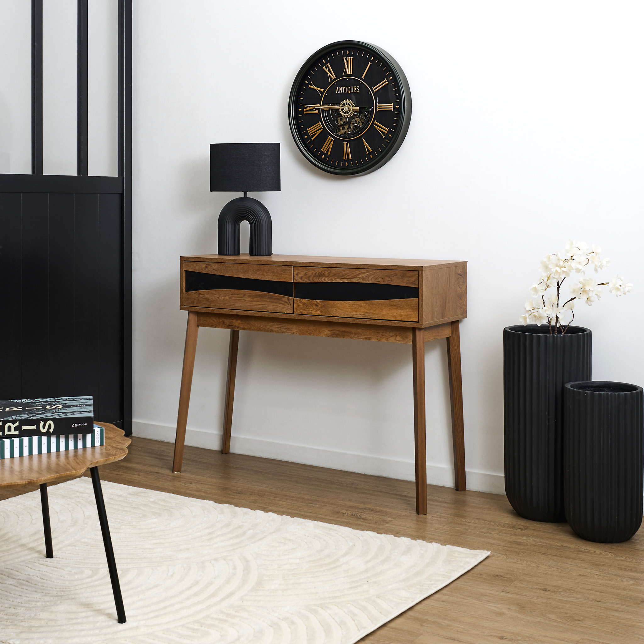 Console - HOME DECO FACTORY - Forest - Marron et Noir