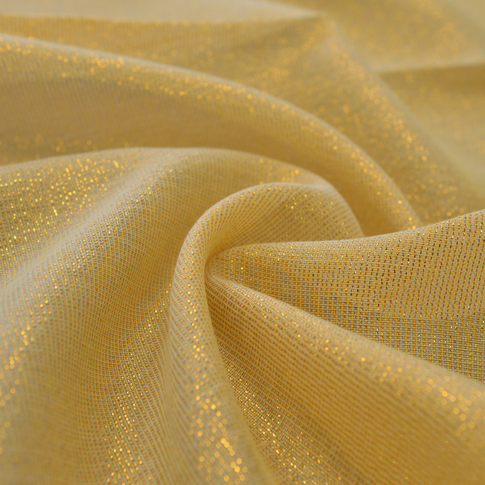 Tissu en étamine avec lurex Non Feu M1 - Jaune soleil