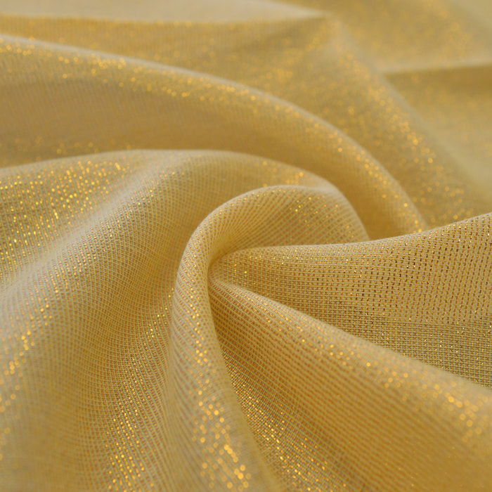 Tissu en étamine avec lurex Non Feu M1 - Jaune soleil