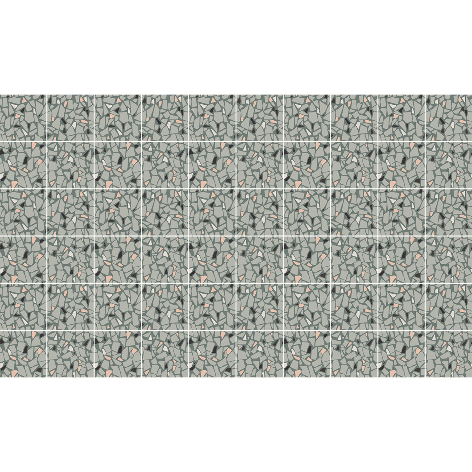 Stickers muraux - Sticker Mural Carrelage adhésif Cuisine Salle de Bain - 60 STICKERS CARRELAGES TERRAZZO VICTORINO