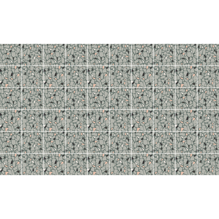 Stickers muraux - Sticker Mural Carrelage adhésif Cuisine Salle de Bain - 60 STICKERS CARRELAGES TERRAZZO VICTORINO