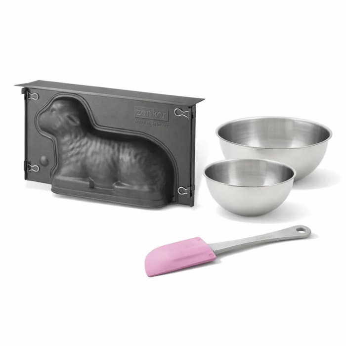 Set de 4 ustensiles de pâtisserie moule à gâteaux 2 bols et spatule pâtisserie Pâques Pâques Zenker  Pâques