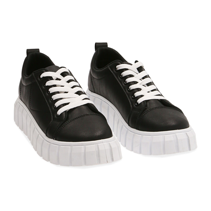 Sneakers nere, zeppa 3,5 cm