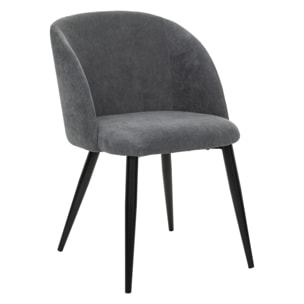 Fauteuil "Celeste" velours côtelé gris