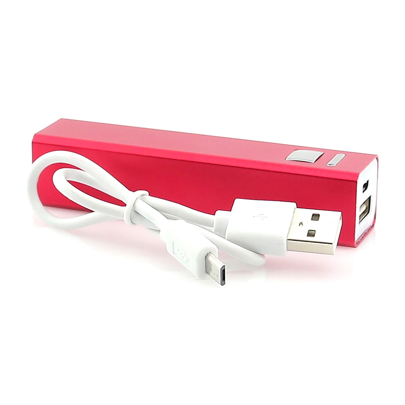 Batteria portatile da 2200 mAh. Uscita USB. Ingresso microUSB