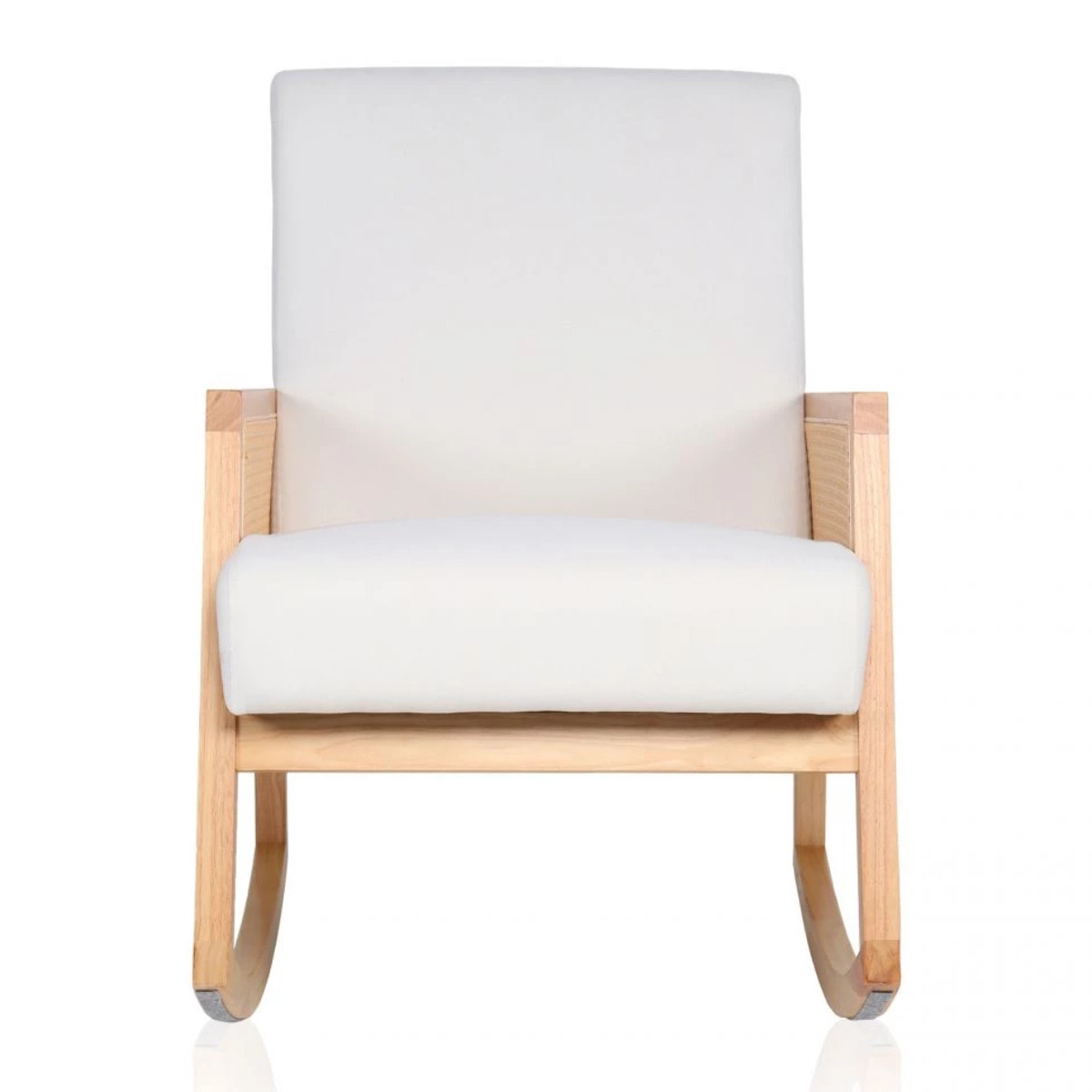 Butaca Mecedora Ember Crema - Ratán