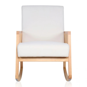 Butaca Mecedora Ember Crema - Ratán