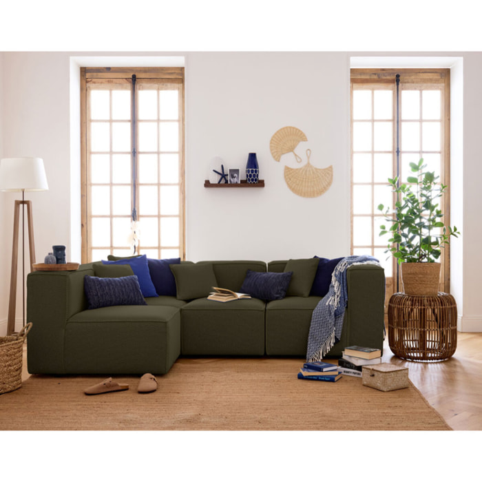 Arty - module d'assise droit - en tissu mailles 3D - Vert