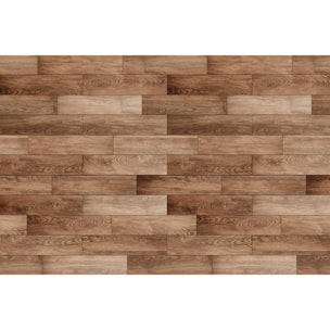 Alfombra de vinilo Madera 66x100 cm - PVC antideslizante, vinilica para cocina o salón, lavable, imitación madera