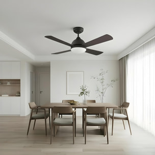 Forlight Ventilador IP20 Borneo E27 15W Marrón Wengue Madera haya