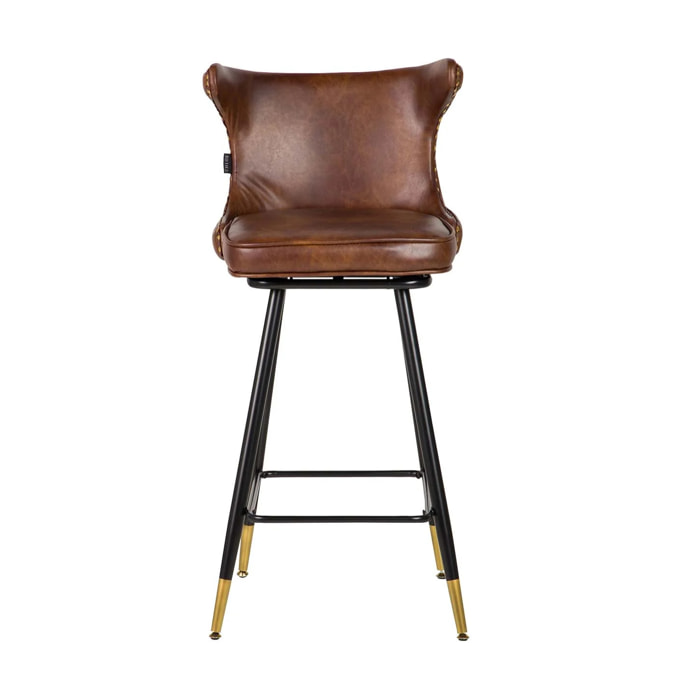 Taburete Bar Pu Marrón Clinton 46x53x105 Cm