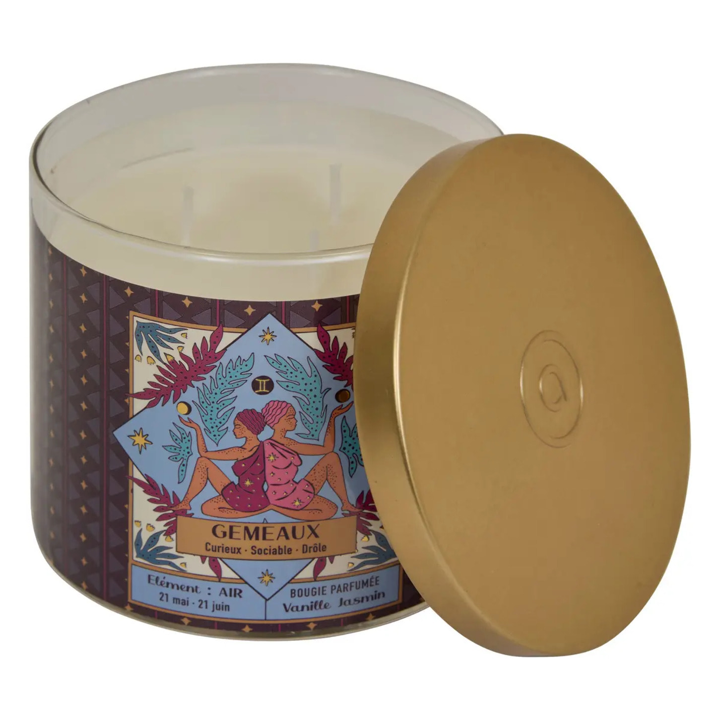 Bougie parfumée Astro 396g pot verre assorti