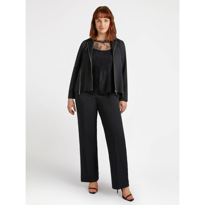 Fiorella Rubino - Giacca leggera con zip - Nero