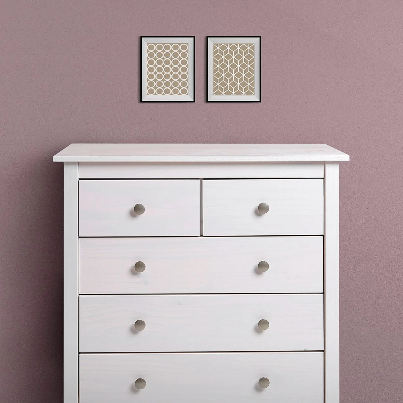 Cómoda Bay 5 cajones Blanco