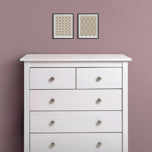 Cómoda Bay 5 cajones Blanco