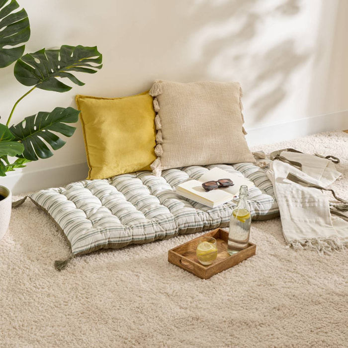 Coussin de sol Groove 120x60cm rayé vert